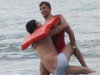 Intense fuck on the beach in the ass of a sexy horny gay